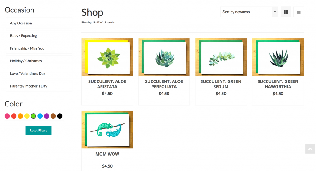 You can even sort by color! Look at all that green.